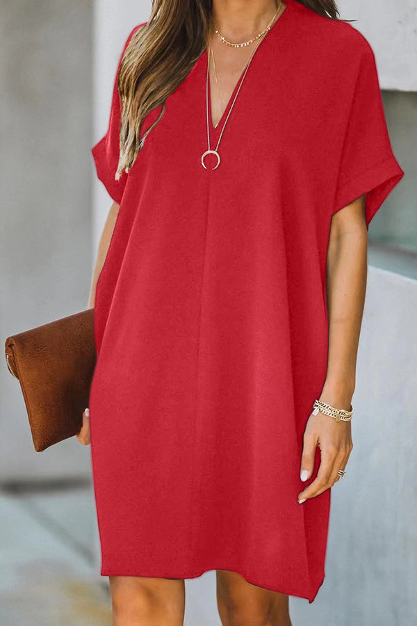 H-Shape Loose Short Sleeve Dress
