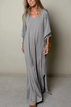 Women Casual V-neck Maxi Dress