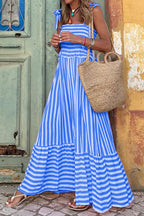 What A Dream Striped Smocked Maxi Dress