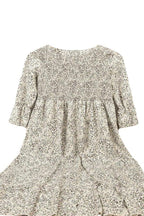 Temperament Commuter Fashion Bubble Half Sleeve High Waist Dress