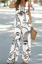 Casual Summer Sleeveless T-Shirt Trousers Two-Piece Set