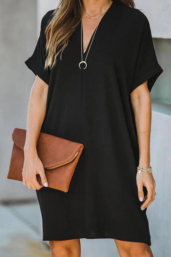 H-Shape Loose Short Sleeve Dress