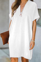 H-Shape Loose Short Sleeve Dress