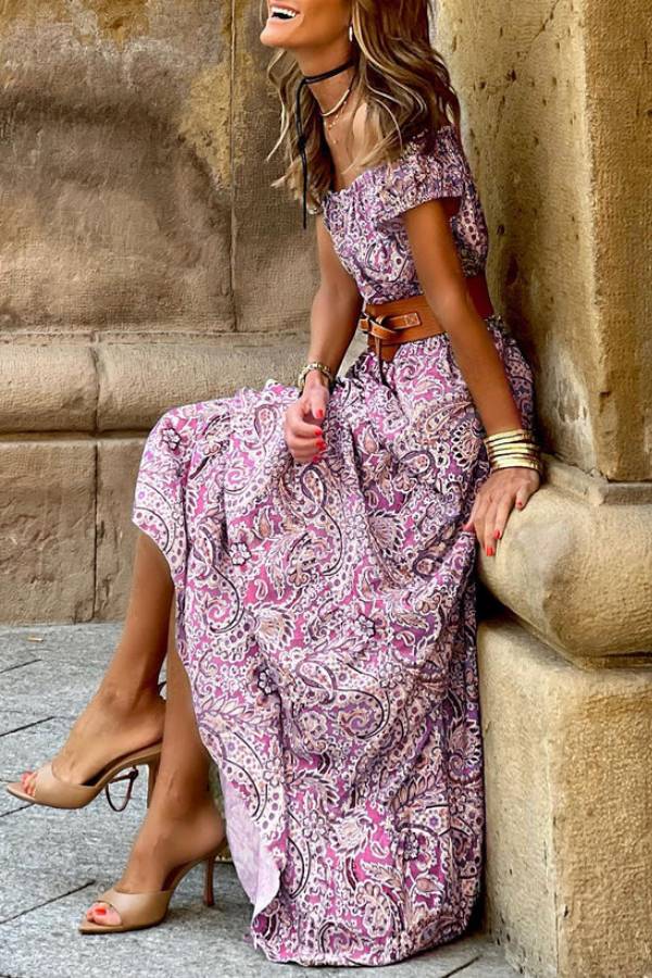 Magda One Shoulder Fashion Slim Belt Accessories Dress