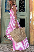 What A Dream Striped Smocked Maxi Dress