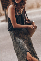 THE PRINTED GREEN CHILL SKIRT